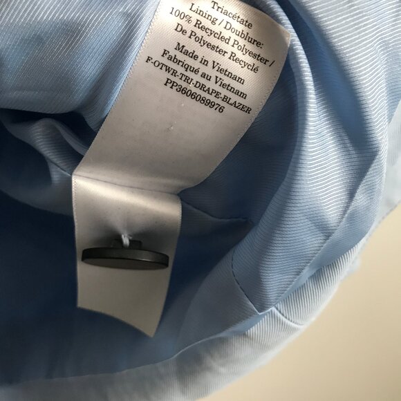 Everlane Blue Blazer Jacket Double Breasted Oversized Womens 6 - Picture 3 of 8